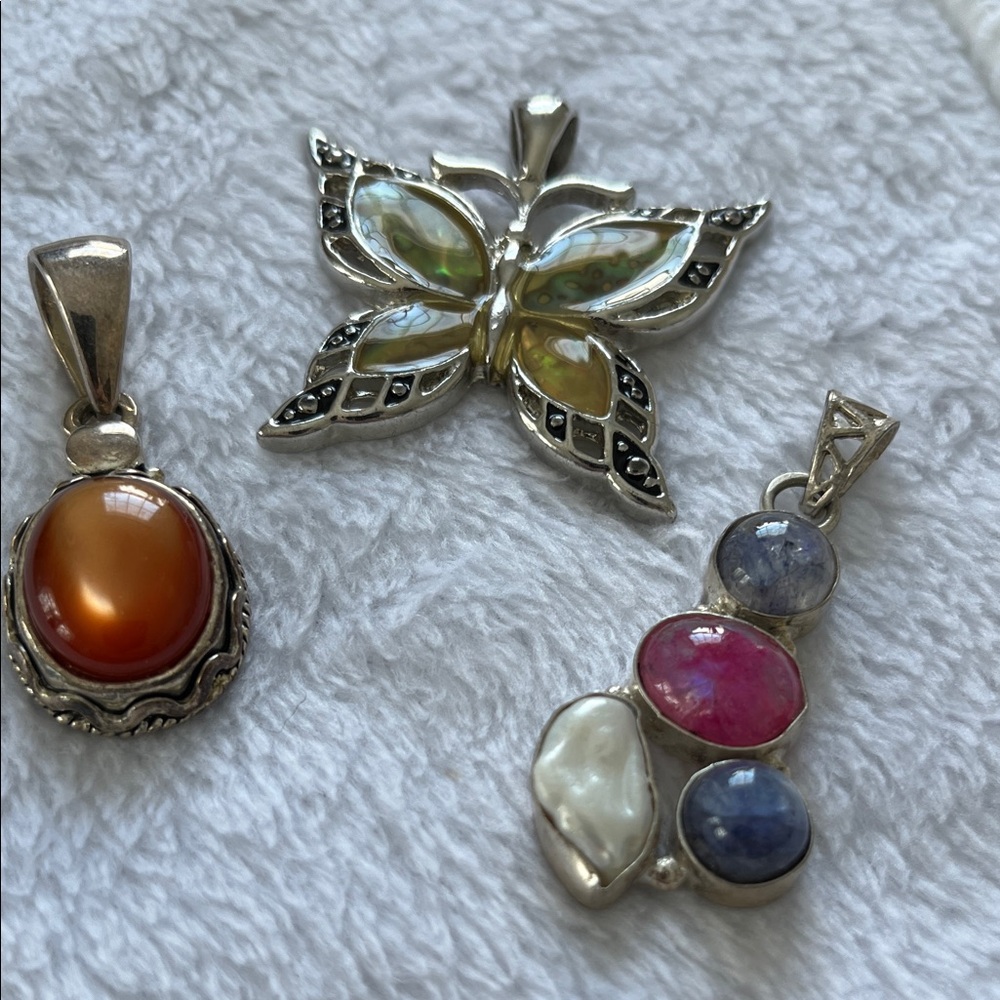 Butterfly Brooch with Multicolor Accents
